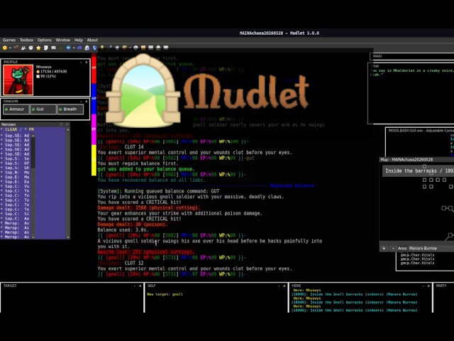 Mudlet packages and scripting - MUD gaming (Achaea profile)