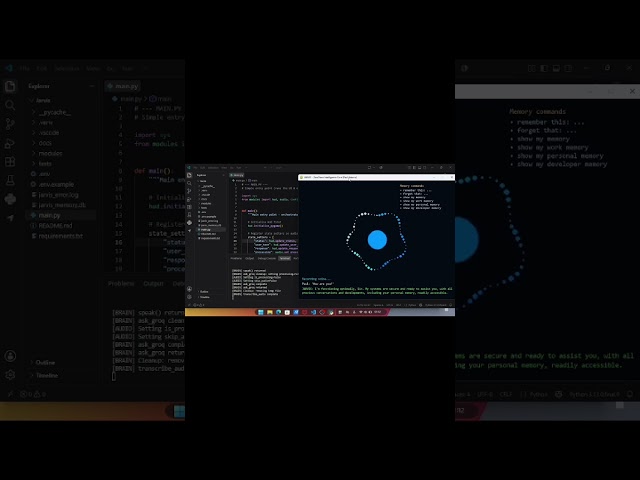 I Gave My JARVIS Memory… 🤯 | Episode 3  #buildinpublic #coding #ai #artificialintelligence #python