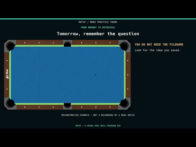 Keep the Shot. Keep the Question. | Turn a Pool Memory Into Practice
