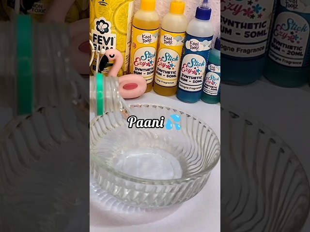 Fluffy 😍 Water Slime💦 In 10 rs | How to make slime| No Glue slime #trending #shorts #youtubeshorts