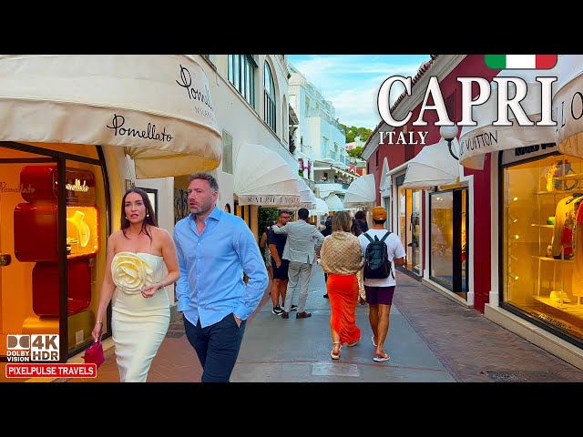 Capri Italy | Amalfi Coast 4K Evening Walk Elegant Island & Via Camerelle