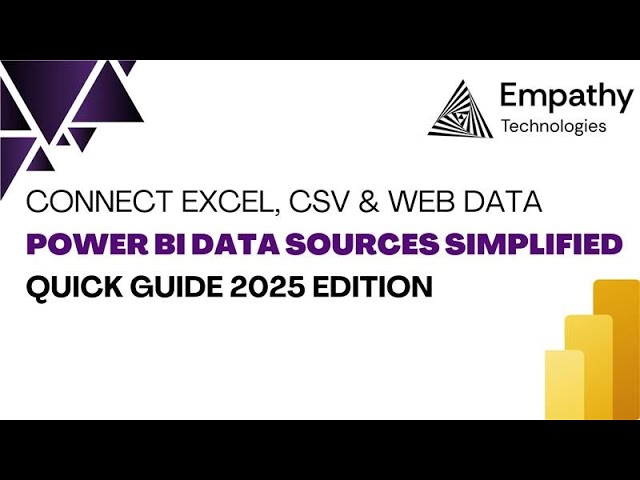 How to connect various Data Sources 2025 : Connect Excel, CSV & Web Data in Power BI