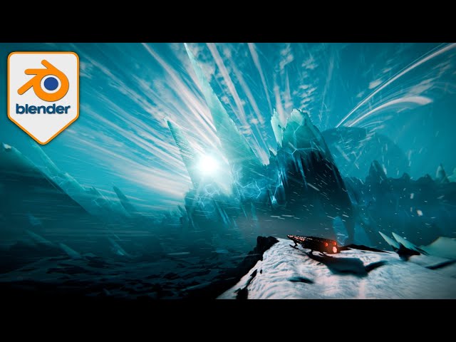 Procedural Ice Worlds in Blender + Gaea