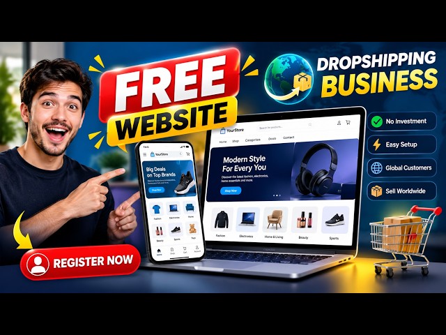 Free E-Commerce Website for Dropshipping | Build Your Online Store & Start Selling #ecommercetips