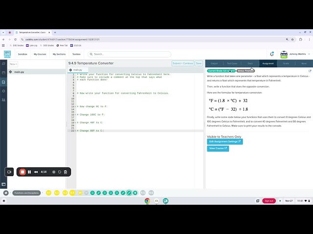 Codehs Python 9.4 Video Tutorial: Functions and Return Values
