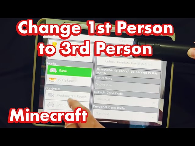 Minecraft: How to Change from First Person to Third Person & Vice Versa on an iPhone or iPad