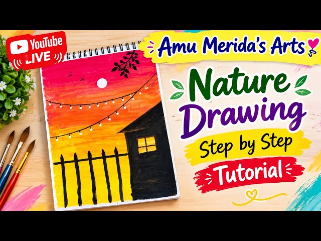 ❤️🧡💛Nature#drawing#step by step#tutorial#for beginners❤️💛🧡