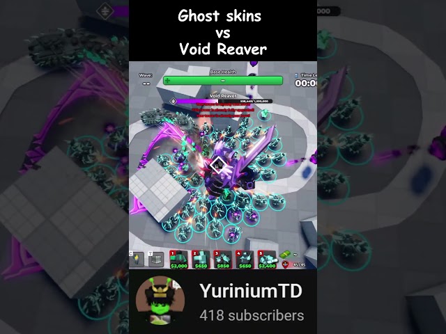 Ghost Skins vs The Void Reaver | Tower Defense Simulator  #roblox #tds #towerdefensesimulator