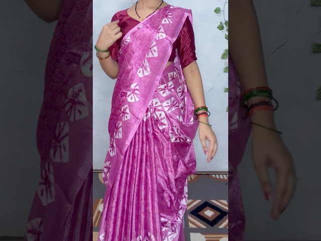 Elegant look👀in pictures look are different perfect saree draping tutorial for beginners#saree#look