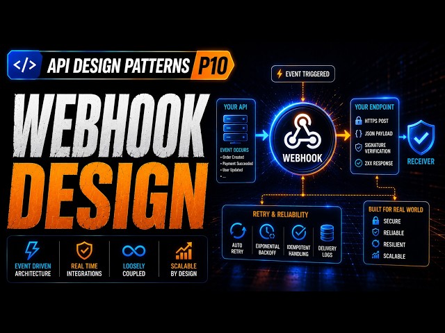 🔒🌐 Webhook Design — Webhooks are unreliable without retries and signatures | API Design Patterns P10