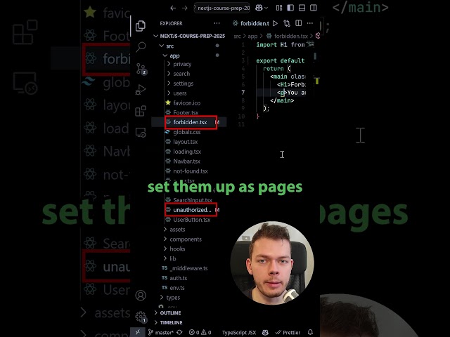 Unauthorized & Forbidden Pages In Next.js 15 💡 #nextjs #nextjs15 #nextjstutorial