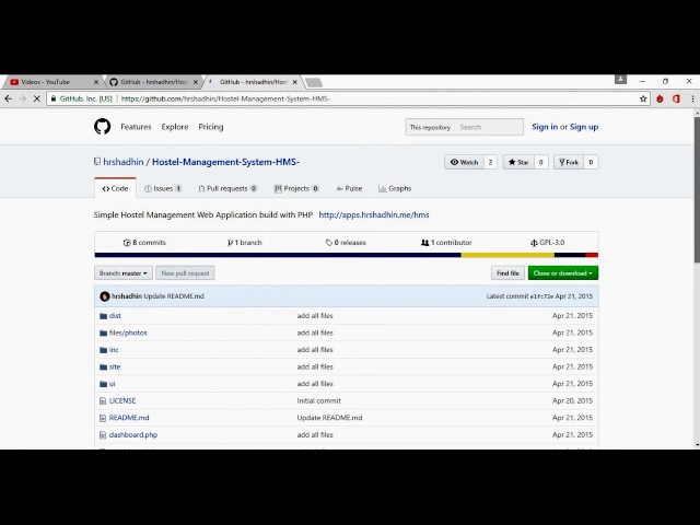 Get project source code form Github