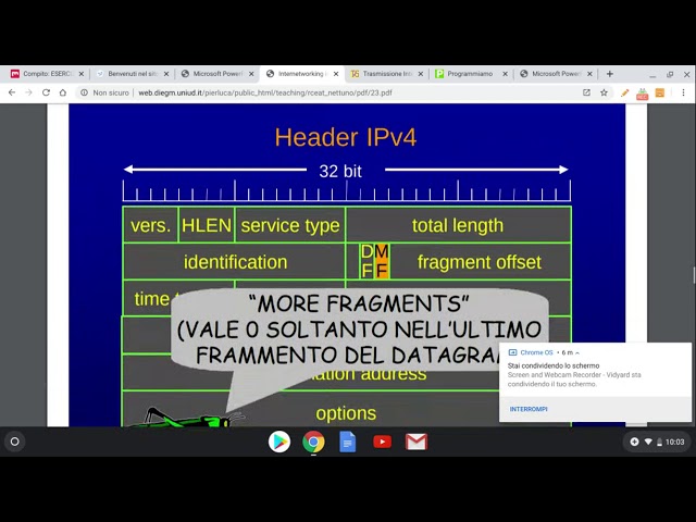 Protocollo IP - Intestazione del pacchetto IP