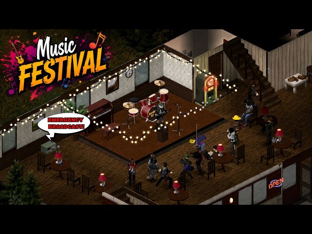 Emergency Broadcast INTERRUPTS Music Festival | Project Zomboid