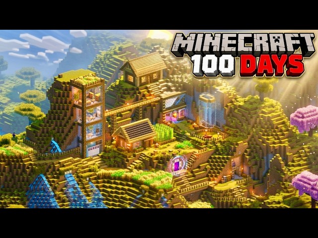 I Survived 100 Days in a MOUNTAIN in Minecraft Survival