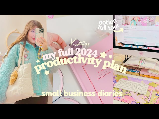 My full plans to stay extremely productive in 2024 and become successful 🎀Small business Diaries