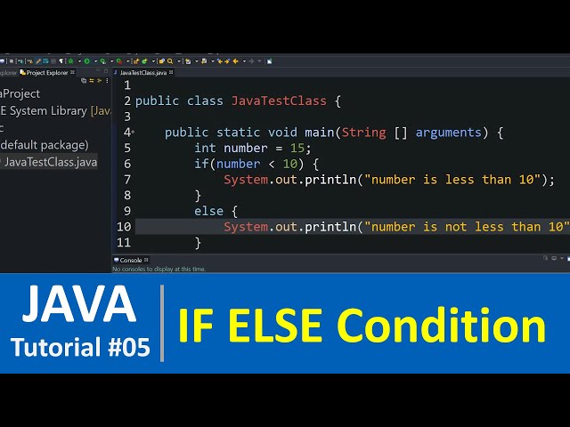 Java Tutorial #5 - Conditional if else statement program in Java Programming