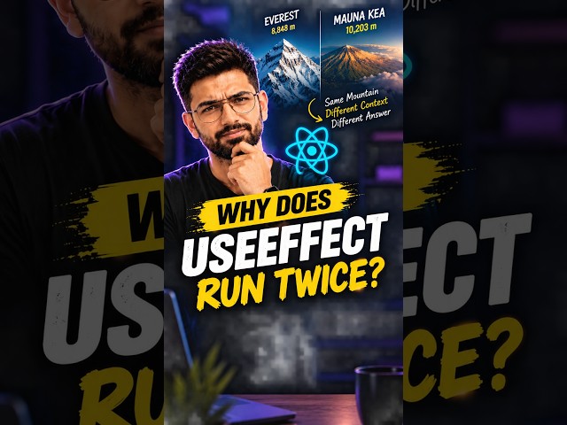Why Does useEffect Run Twice in React? 🤯 | React Interview Question