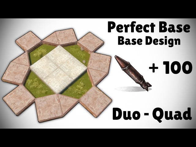 Rust - Perfect Base 2x2 for TRIO - QUAD design | +100 rockets