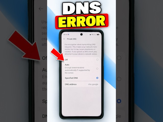 Fix Private DNS Server Cannot Be Accessed on Android