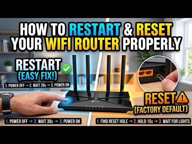 How to Restart and Reset Your WiFi Router Properly