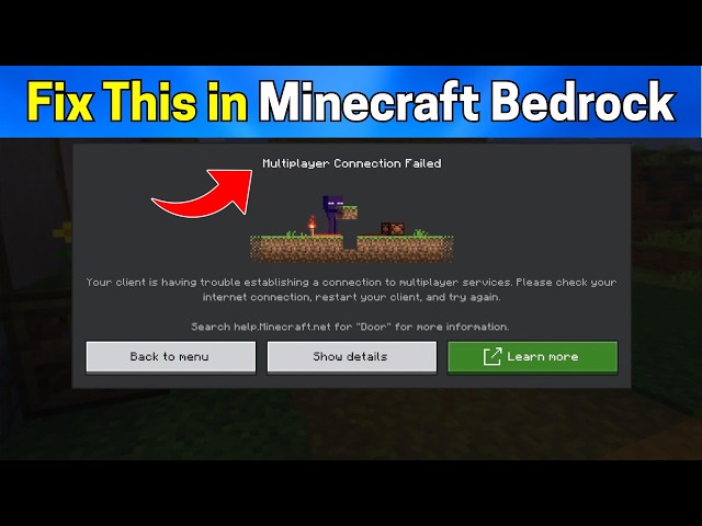 Fix Minecraft Bedrock Error code: Door