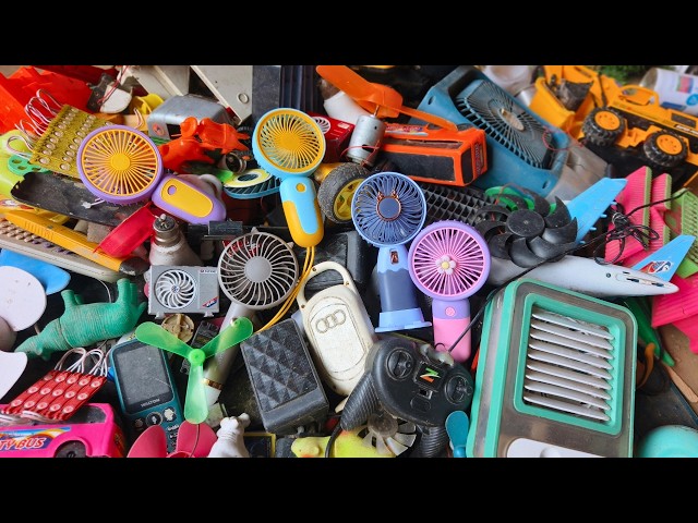 how to make awesome ideas from scrap / breaking and opening old toys / dc motor fan