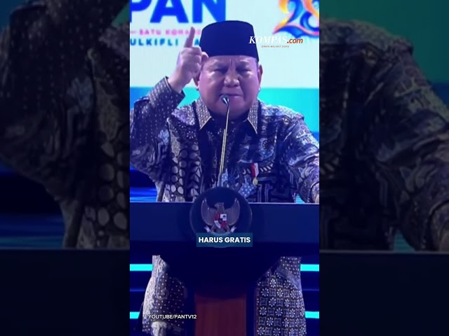 Prabowo: Public Education Costs from Elementary School to University Must Be Free