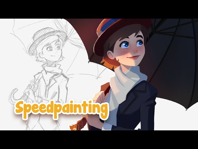 Mary Poppins Speed Painting // Procreate Character Art