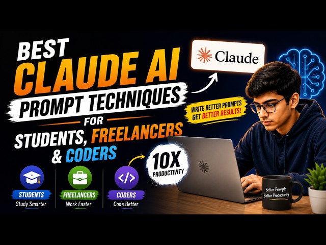 Claude AI Prompt Techniques for Students, Freelancers & Coders | How To Write Perfect AI Prompts