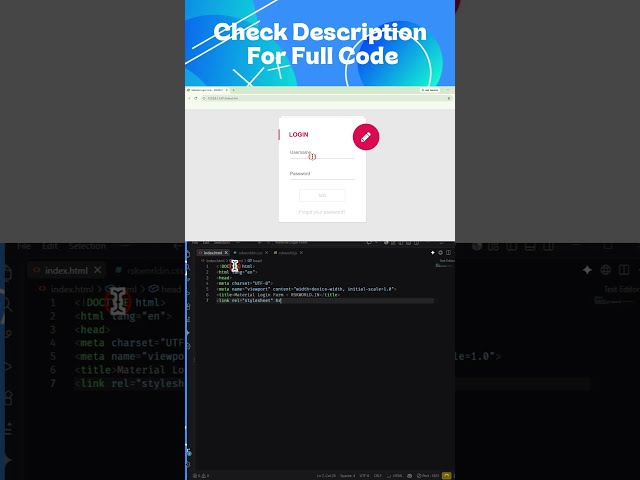 ✨ Login & Signup Form using #javascript #webdevelopment #coding