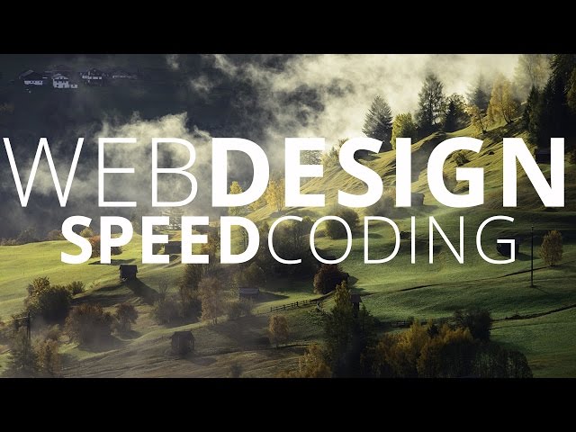 SpeedCoding - Creating the Web-Design for my Website
