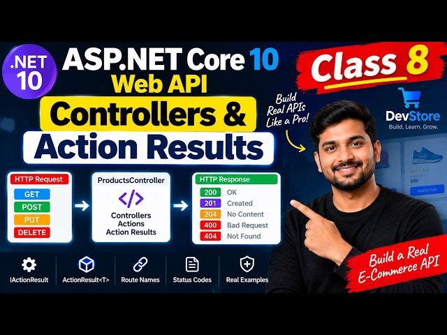 ASP.NET Core 10 Web API Controllers & Action Results Explained | .NET 10 REST API Tutorial
