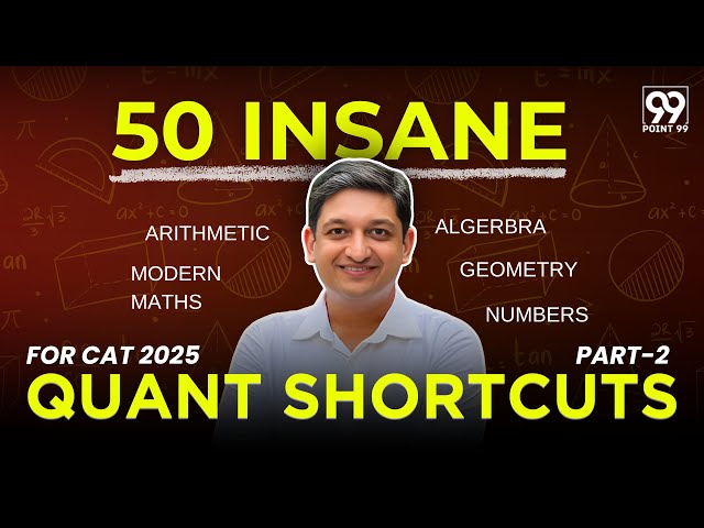 50 Insane Quant Shortcuts for CAT 2026 Part 2 | CAT 2026 Quant Most Important Questions | CAT 26