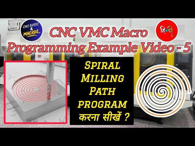 5: How to Manually Program a Spiral Milling Tool Path on VMC #automobile #mechanical