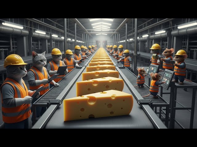 Inside the Mega Cheese Factory: Most Satisfying Process!