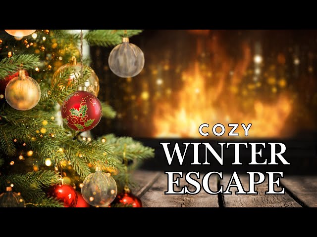Cozy Winter Escape | Fireplace & Piano Music for Relaxation & Stress Relief