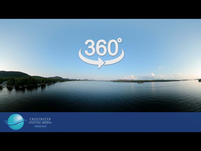 VR/360 Drone Footage above Fourth Lake