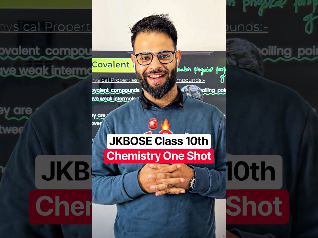 Chemistry Revision Tension? Class 10th One Shot Series Hai Na! 💪 #jkbose #shorts  #pw