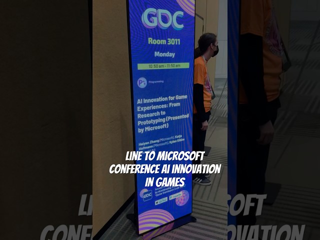 Microsoft AI innovations in Games conference line is crazy