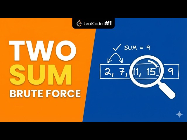 Two Sum Problem in C++ | Brute Force Approach Explained | DSA for Beginners