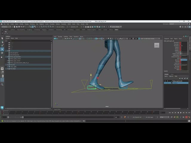 Animating a Walk Cycle in Maya -  Tutorial -  Part 01