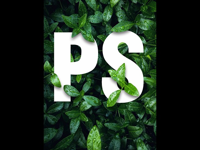 Adobe Photoshop tips-A creative mix of text and leaves #photoshoptutorial