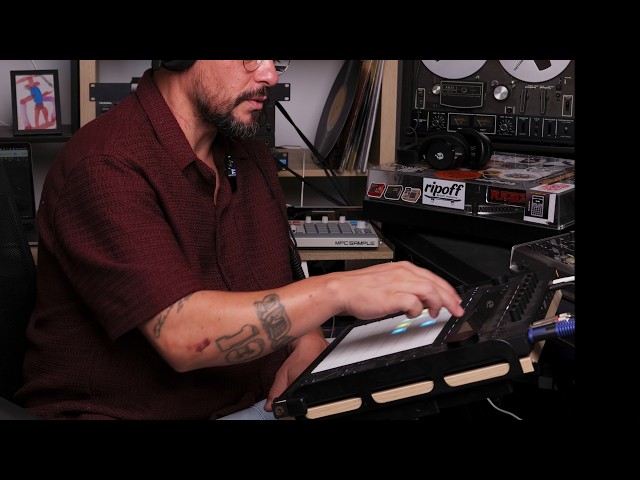 Mpc head making beats with the PUSH 3 from Ableton