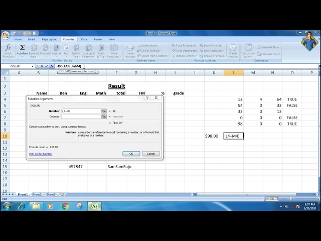 MS Excel formulas tab Bangla tutorial part 1 | Sujoy Computer