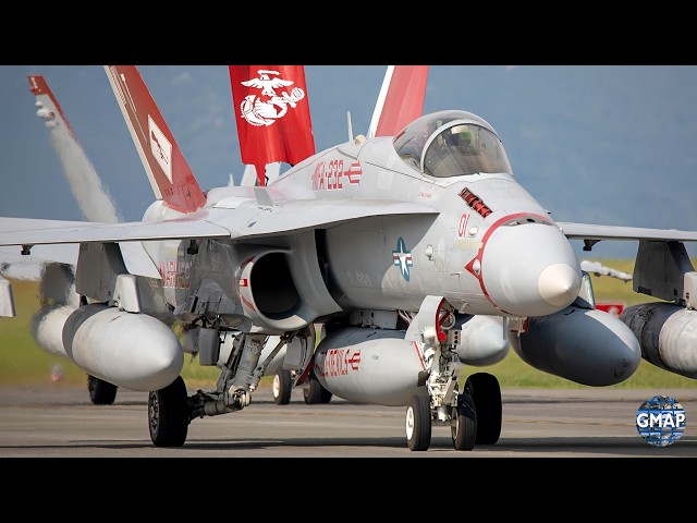F/A-18 Hornets VMFA-232 "Red Devils" Base operations at Guam #fa18hornet #guam