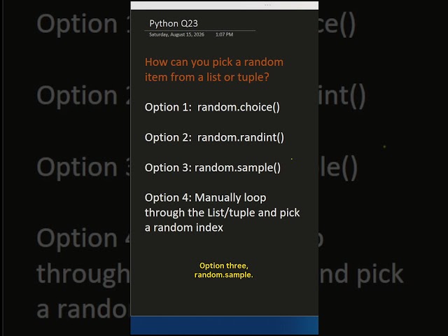 🐍 Python MCQ Challenge!