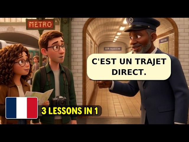 LEARN FRENCH: Navigating the Historic Parisian Metro & Asking for Help (A1-A2)