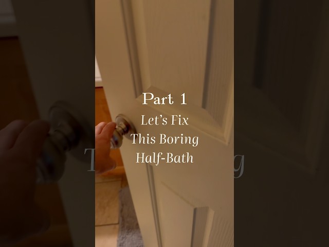 Transforming this Boring Powder Bath | DIY bathroom makeover | budget friendly home renovation