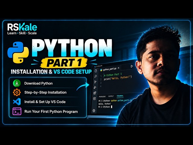 Python Tutorial (Part 1) | How to Install Python & Set Up VS Code | Python installation